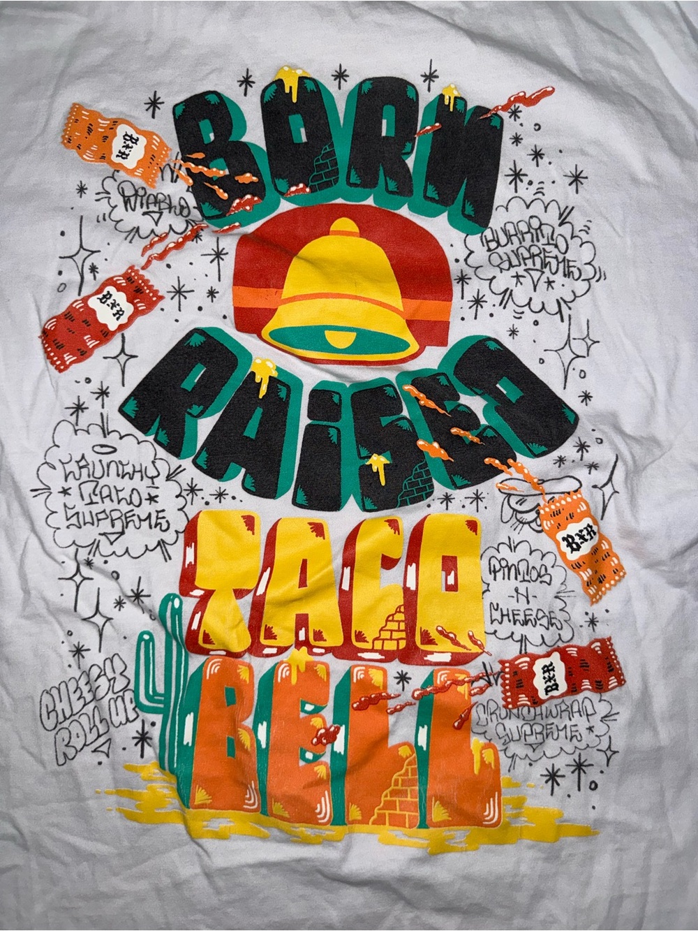 Born X Raised x Taco Bell White Tee - Picture 2 of 5